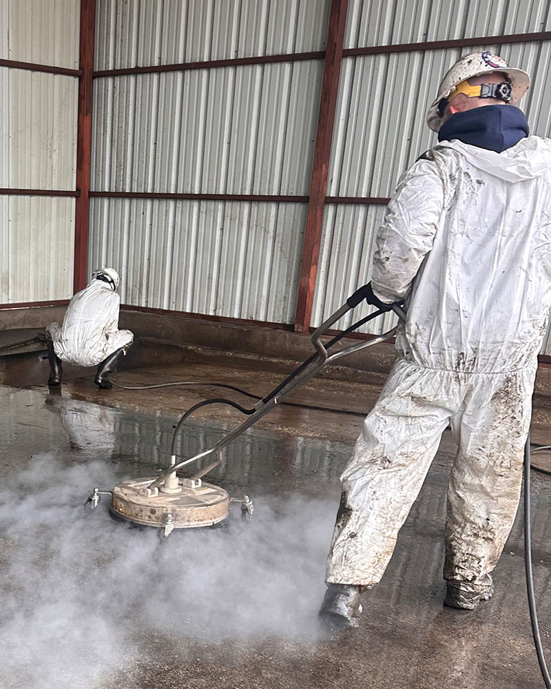 Concrete Slab Pressure Washing Restoration